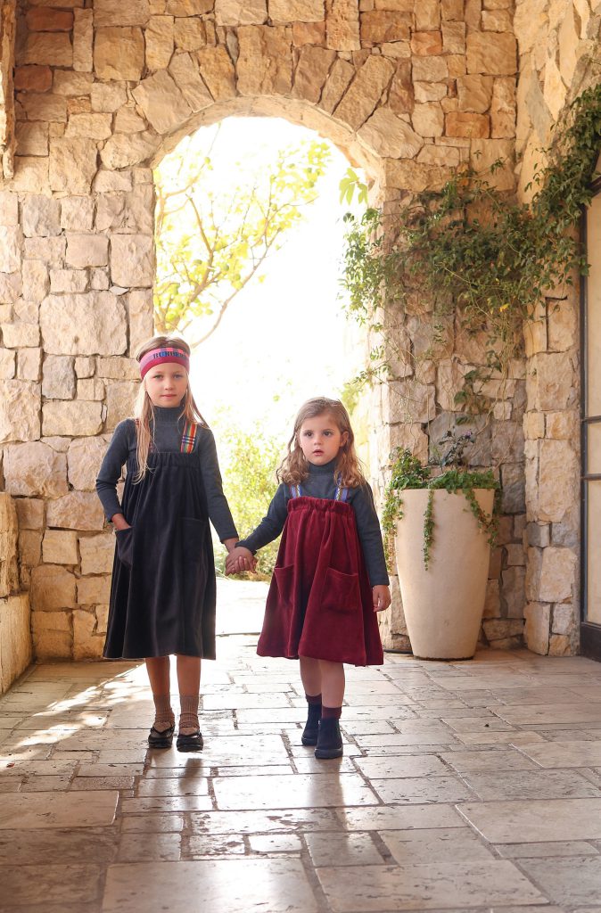 סרפן קטיפה וכתפיות גומי בורדו ואפור